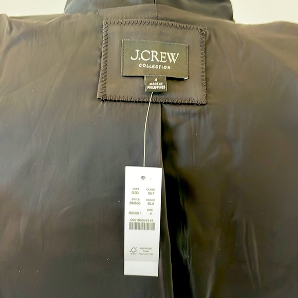 J.Crew Collection Going Out Blazer in Black Satin (NWT) - Picture 3 of 7